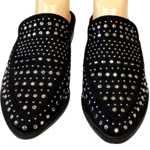 Beast Fashion Rhinestone Studded Mules Slip On Sz 6.5 #294D - Picture 3 of 11